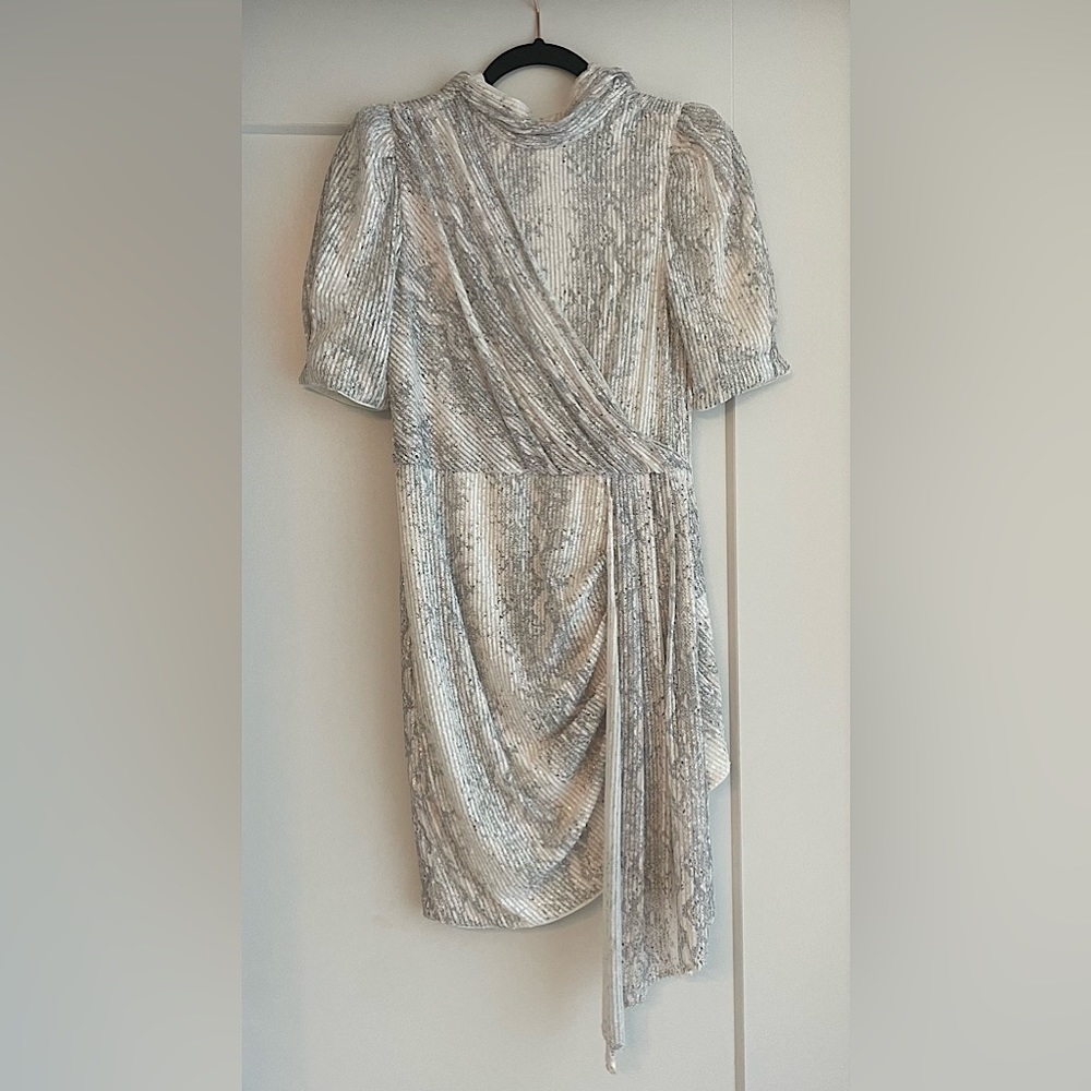 SAYLOR Luella Puff Sleeve Sequin Dress